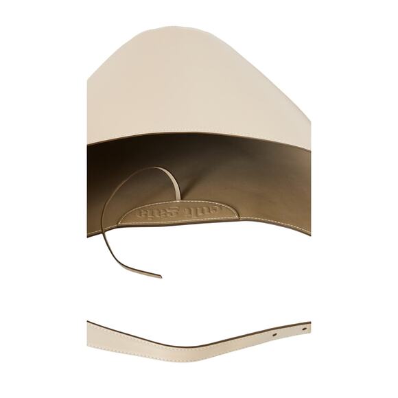 Cult Gaia Odette Leather Tote ~ Mushroom - Picture 4 of 6